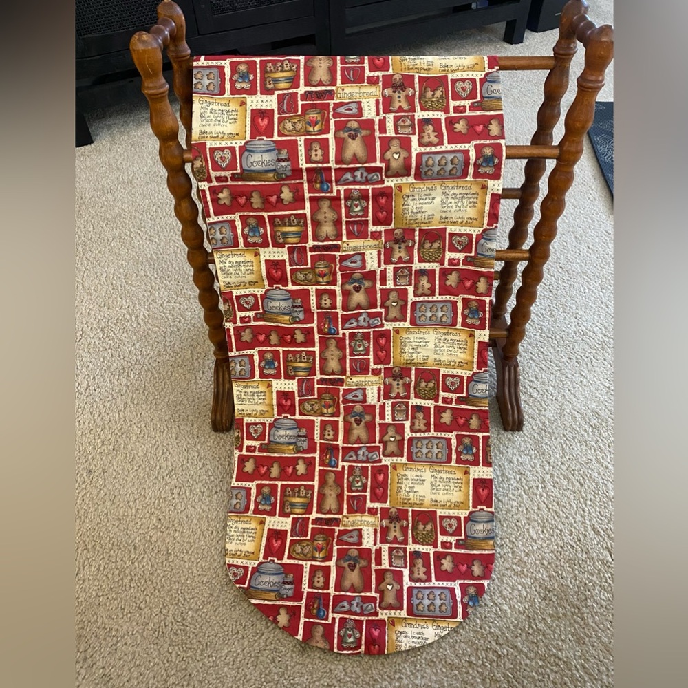 Festive Table Runner | Handmade Sweet Treats Christmas Centerpiece, 52”L